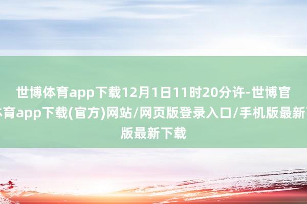 世博体育app下载12月1日11时20分许-世博官方体育app下载(官方)网站/网页版登录入口/手机版最新下载