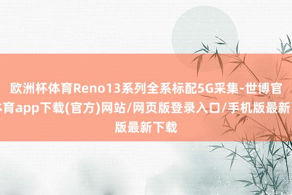 欧洲杯体育Reno13系列全系标配5G采集-世博官方体育app下载(官方)网站/网页版登录入口/手机版最新下载