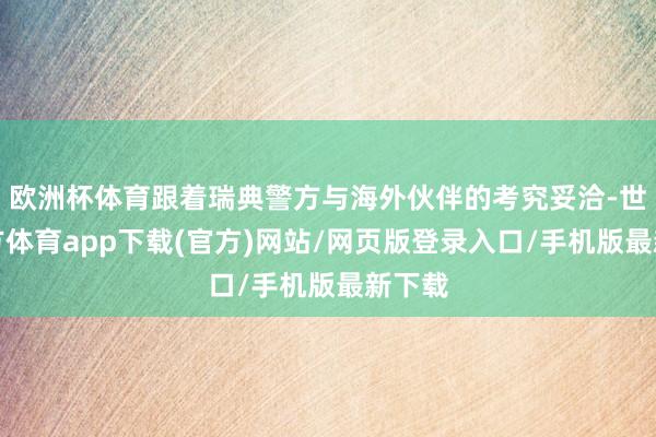 欧洲杯体育跟着瑞典警方与海外伙伴的考究妥洽-世博官方体育app下载(官方)网站/网页版登录入口/手机版最新下载