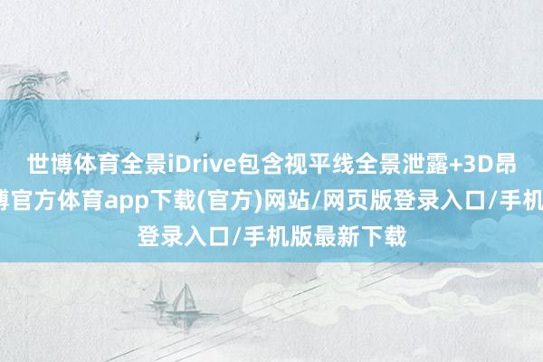 世博体育全景iDrive包含视平线全景泄露+3D昂首泄露-世博官方体育app下载(官方)网站/网页版登录入口/手机版最新下载