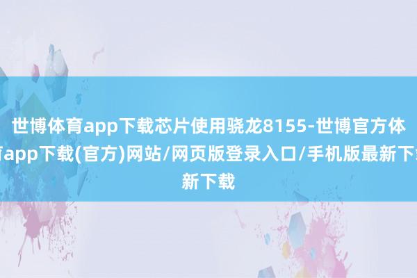 世博体育app下载芯片使用骁龙8155-世博官方体育app下载(官方)网站/网页版登录入口/手机版最新下载