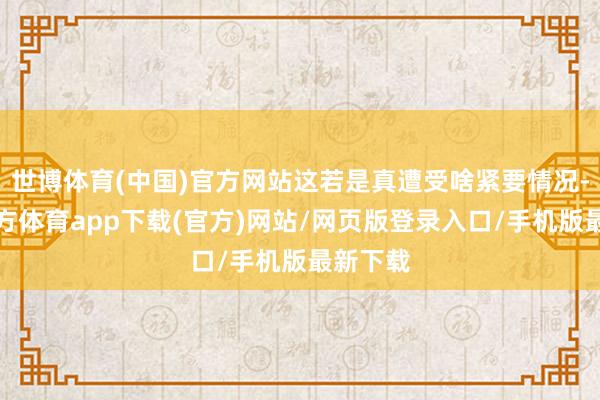 世博体育(中国)官方网站这若是真遭受啥紧要情况-世博官方体育app下载(官方)网站/网页版登录入口/手机版最新下载