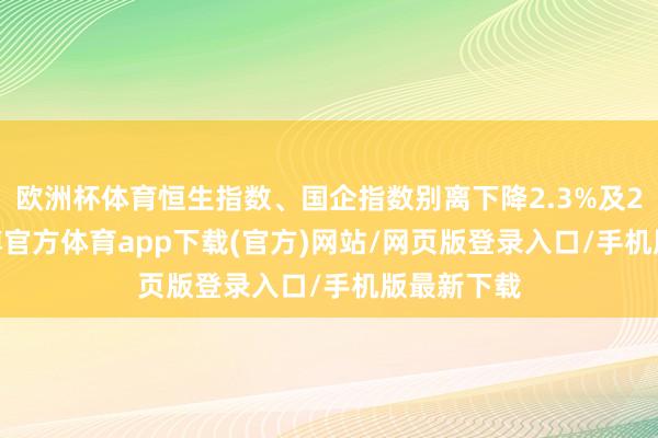 欧洲杯体育恒生指数、国企指数别离下降2.3%及2.46%-世博官方体育app下载(官方)网站/网页版登录入口/手机版最新下载