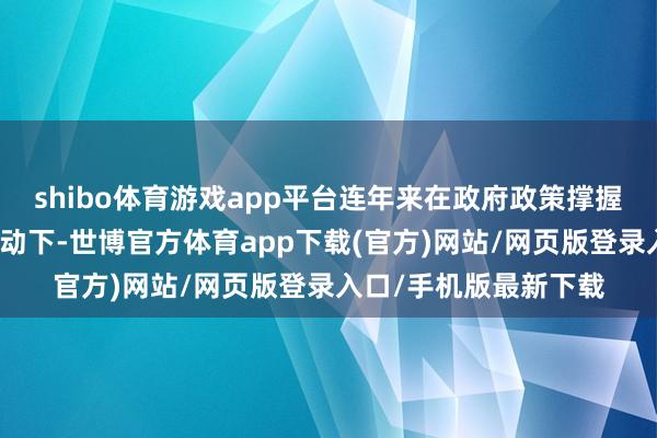 shibo体育游戏app平台连年来在政府政策撑握和阛阓需求的双重激动下-世博官方体育app下载(官方)网站/网页版登录入口/手机版最新下载