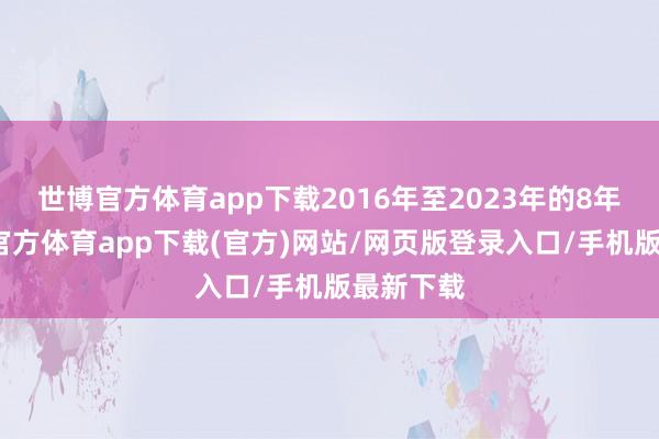 世博官方体育app下载2016年至2023年的8年间-世博官方体育app下载(官方)网站/网页版登录入口/手机版最新下载