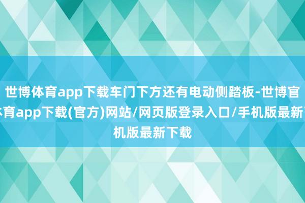 世博体育app下载车门下方还有电动侧踏板-世博官方体育app下载(官方)网站/网页版登录入口/手机版最新下载