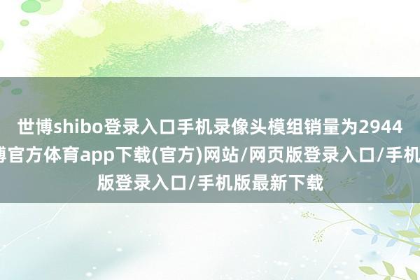 世博shibo登录入口手机录像头模组销量为2944.2万件-世博官方体育app下载(官方)网站/网页版登录入口/手机版最新下载