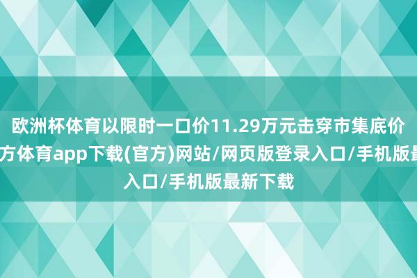 欧洲杯体育以限时一口价11.29万元击穿市集底价-世博官方体育app下载(官方)网站/网页版登录入口/手机版最新下载