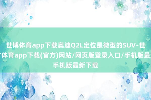 世博体育app下载奥迪Q2L定位是微型的SUV-世博官方体育app下载(官方)网站/网页版登录入口/手机版最新下载
