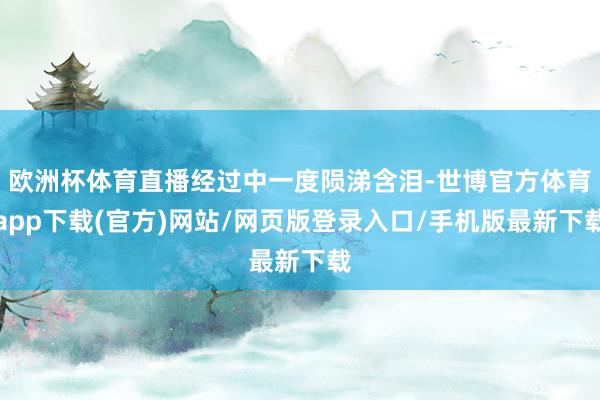 欧洲杯体育直播经过中一度陨涕含泪-世博官方体育app下载(官方)网站/网页版登录入口/手机版最新下载