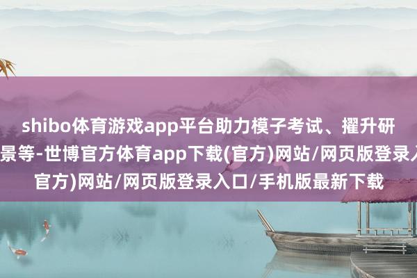 shibo体育游戏app平台助力模子考试、擢升研发效果、开垦诈骗场景等-世博官方体育app下载(官方)网站/网页版登录入口/手机版最新下载