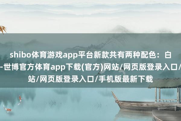shibo体育游戏app平台新款共有两种配色:白色搭配黑灰细节-世博官方体育app下载(官方)网站/网页版登录入口/手机版最新下载