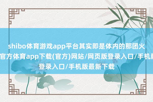 shibo体育游戏app平台其实即是体内的那团火弱了-世博官方体育app下载(官方)网站/网页版登录入口/手机版最新下载
