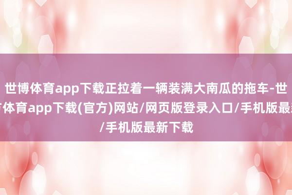 世博体育app下载正拉着一辆装满大南瓜的拖车-世博官方体育app下载(官方)网站/网页版登录入口/手机版最新下载