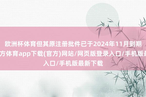 欧洲杯体育但其原注册批件已于2024年11月到期-世博官方体育app下载(官方)网站/网页版登录入口/手机版最新下载