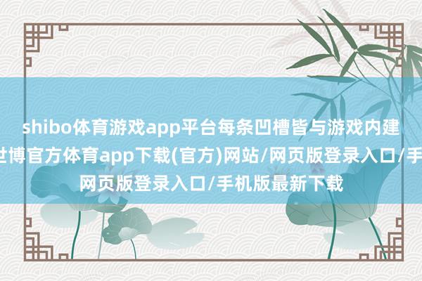 shibo体育游戏app平台每条凹槽皆与游戏内建模数据同步-世博官方体育app下载(官方)网站/网页版登录入口/手机版最新下载