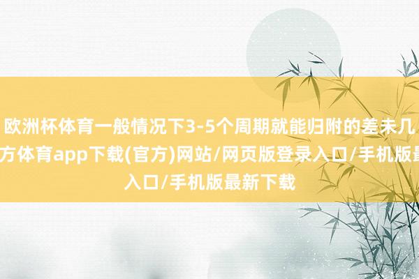欧洲杯体育一般情况下3-5个周期就能归附的差未几-世博官方体育app下载(官方)网站/网页版登录入口/手机版最新下载