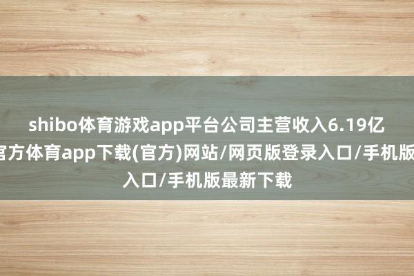 shibo体育游戏app平台公司主营收入6.19亿元-世博官方体育app下载(官方)网站/网页版登录入口/手机版最新下载